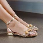 Carregar imagem no visualizador da galeria, Flat Slingback Dourado FERRUCCI - F251090
